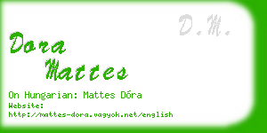 dora mattes business card